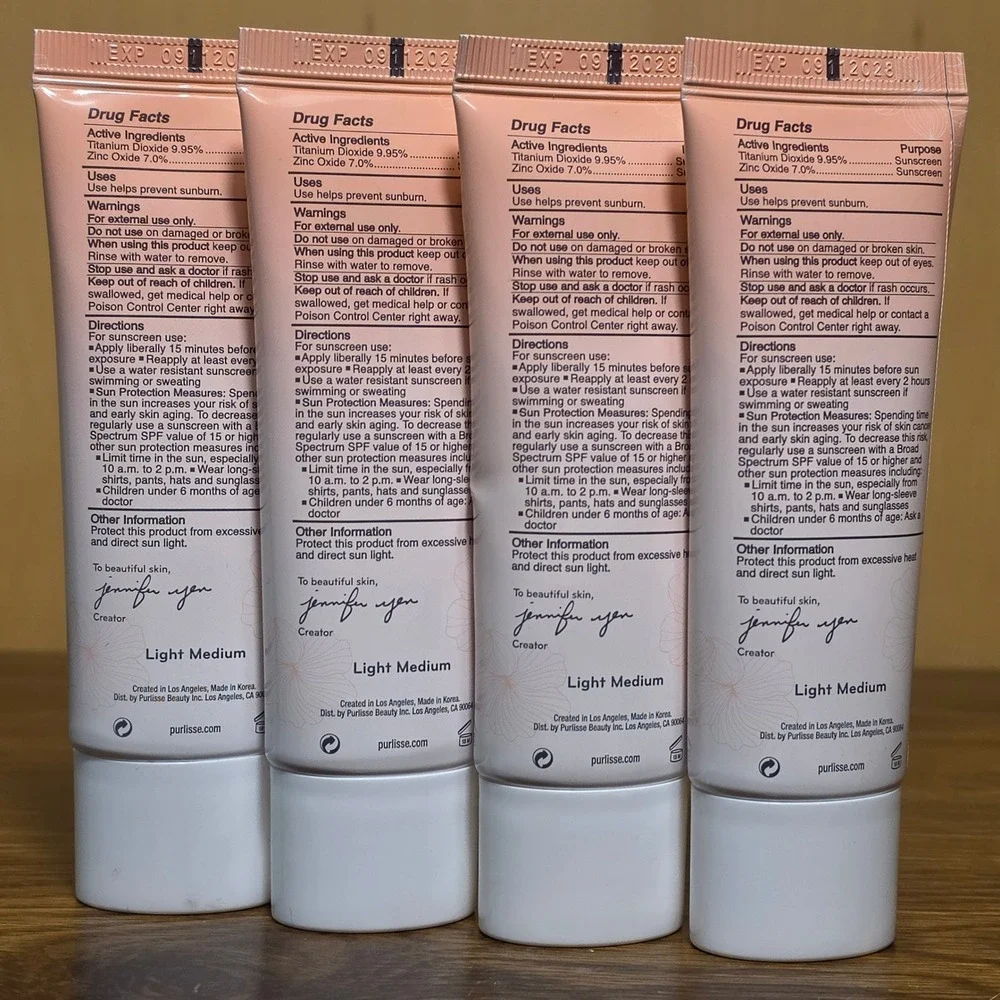Purlisse Ageless Glow Serum BB Cream SPF 40 Light Medium 40ml 4 Pack Exp 2028